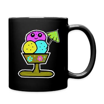 Glace colorée Sundae Glace Glace Glace - Mug uni - noir - Droite