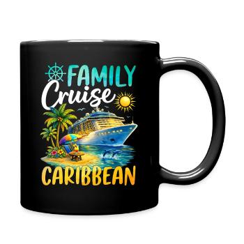 Family Cruise Caribbean - Tasse einfarbig - Schwarz - Rechts