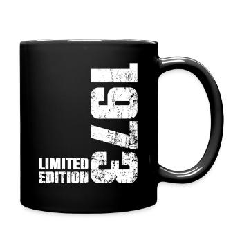 53-jähriger Geburtstagsgeschenk 1973 Mann Frau - Tasse einfarbig - Schwarz - Rechts