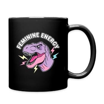 Feminine Energy NeonDino - Full Colour Mug - black - Right