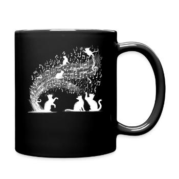 Chœur de chats fantaisiste sur l’équipe musicale Amoureux des chats Fun - Mug uni - noir - Droite