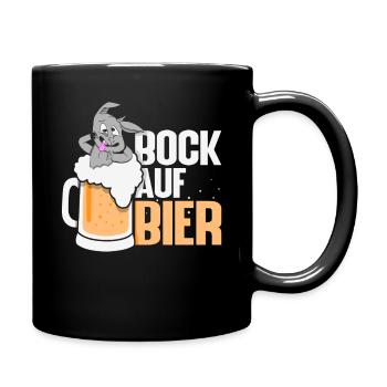 Bock auf Bier Biertrinker Ziege - Tasse einfarbig - Schwarz - Rechts