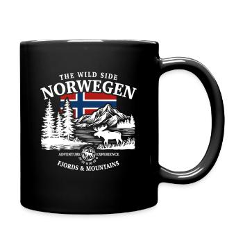 The Wild Side - Norway Vacation Nature Gift - Full Colour Mug - black - Right