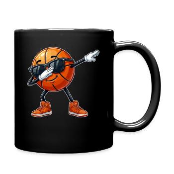 Basketball Basketballer, Dabbing Basketball Grafik - Tasse einfarbig - Schwarz - Rechts