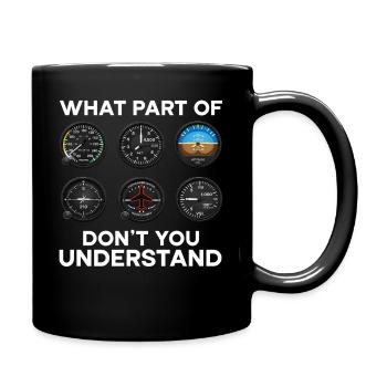 Flugzeug Flug Pilot Flugzeug Fluggesellschaft - Tasse einfarbig - Schwarz - Rechts