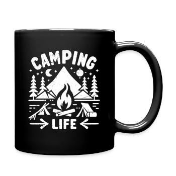 La vie en camping - Mug uni - noir - Droite