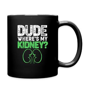 Don d’organes par don de rein - Mug uni - noir - Droite