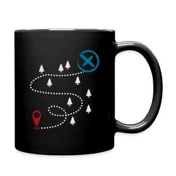 Adventure Trail Map Geocaching Graphic - Tasse einfarbig - Schwarz - Rechts