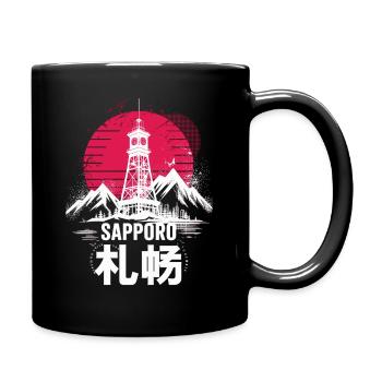 Sapporo Japan Skyline Shirt Travel Japan Geschenk - Tasse einfarbig - Schwarz - Rechts