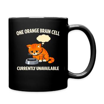 Orange Cat Chaos Funny Cat Orange Tabby Meme - Full Colour Mug - black - Right