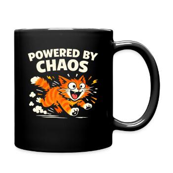 Orange Cat Chaos Funny Cat Orange Tabby Meme - Full Colour Mug - black - Right