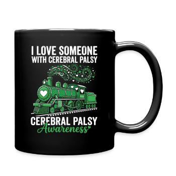 Love Cerebral Palsy Train Awareness - Full Colour Mug - black - Right