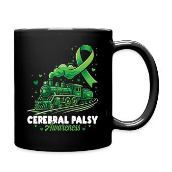 Cerebral Palsy Awareness Train - Full Colour Mug - black - Right