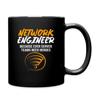 Netzwerk Informatiker Programmierer Admin - Tasse einfarbig - Schwarz - Rechts