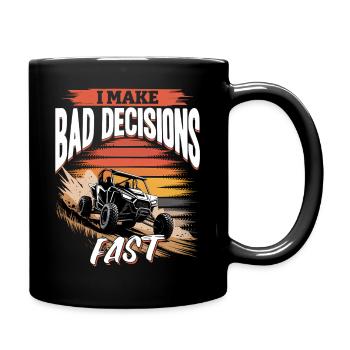 UTV Off Road 4 Wheeler Side by side - Full Colour Mug - black - Right