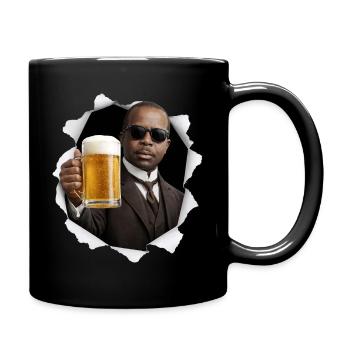 Scott Joplin mit Sonnenbrille und Bier - Tasse einfarbig - Schwarz - Rechts
