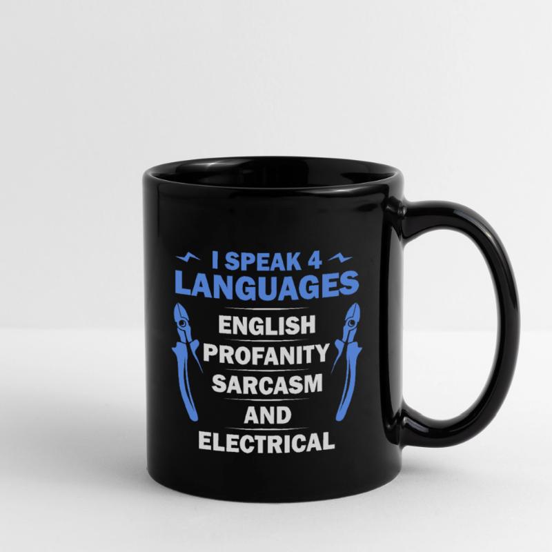 Languages, Sarcasm & Electrical Tee Full Colour Mug