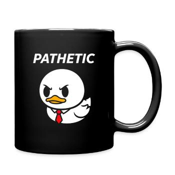 Canard pathétique avec cravate - Mug uni - noir - Droite