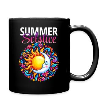 Litha Pagan: Sommersonnenwende, Mittsommer, Mittsommer, Mittsommer. - Tasse einfarbig - Schwarz - Rechts