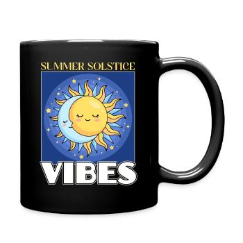 Litha Pagan: Sommersonnenwende, Mittsommer, Mittsommer, Mittsommer. - Tasse einfarbig - Schwarz - Rechts