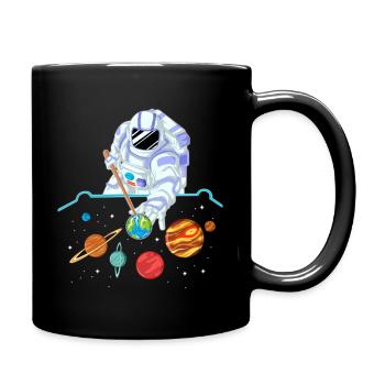 Astronaut Space Billiards Shirt - Full Colour Mug - black - Right