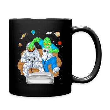 Alien Astronaut Gaming Shirt - Full Colour Mug - black - Right