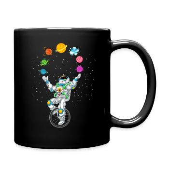 Astronauten-Planeten-Turnier-Shirt - Tasse einfarbig - Schwarz - Rechts
