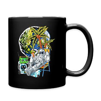 Astronaut Moon Vacation Shirt - Full Colour Mug - black - Right