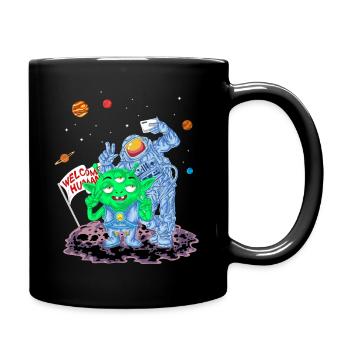 Welcome Humans Alien Shirt - Mug uni - noir - Droite