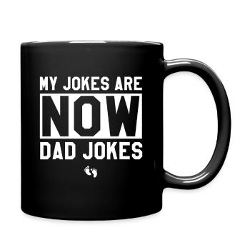 Dad Jokes Now - Full Colour Mug - black - Right