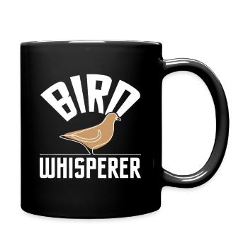 Bird Whisperer Logo Abschlag - Tasse einfarbig - Schwarz - Rechts