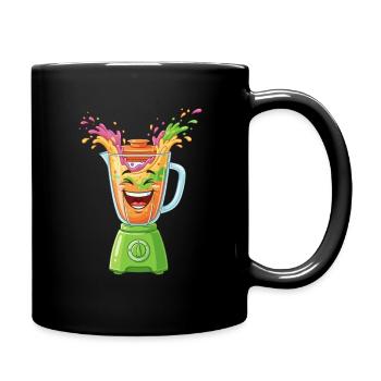 Cheerful Fruit Mixer Splash - Full Colour Mug - black - Right