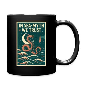 Faire confiance au mythe de la mer | Mythe du serpent de mer - Mug uni - noir - Droite