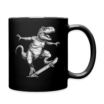 Skateur dinosaure Skateur Skateur Skateboard - Mug uni - noir - Droite