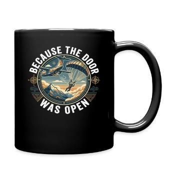 Skydiving Saying Adventure Paragliding - Full Colour Mug - black - Right