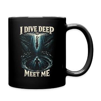 Apnée Je plonge profondément pour me rencontrer - Mug uni - noir - Droite