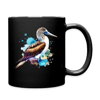 Blue-footed boobies motif - Full Colour Mug - black - Right