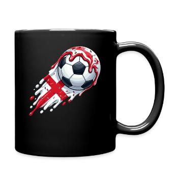 Red and White Melting Icecream Football Ball Art - Full Colour Mug - black - Right