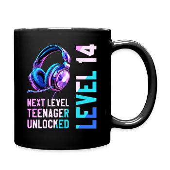 14e anniversaire Garçon Fille Adolescent Niveau 14 - Mug uni - noir - Droite