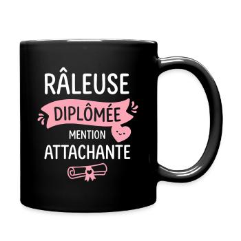 Râleuse Diplômée Mention Attachante - Mug uni - noir - Droite