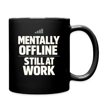 Ausgebrannter Millennial, Müder Erwachsener, - Tasse einfarbig - Schwarz - Rechts