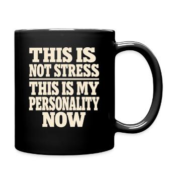 Burnt-out millennial, tired adult, - Full Colour Mug - black - Right