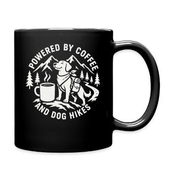 Powered By Coffee And Dog Hikes Design - Full Colour Mug - black - Right
