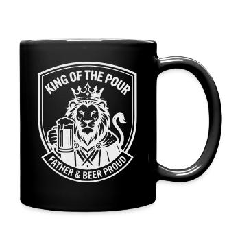 Vatertag Löwe King of the Pour Bier - Mug uni - noir - Droite