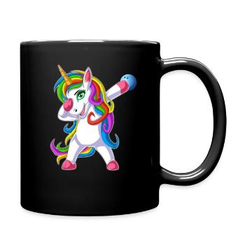 Chemise drôle de bowling licorne - Mug uni - noir - Droite
