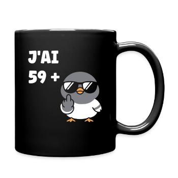 60 years - Full Colour Mug - black - Right