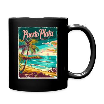  Puerto Plata Paradiesische Strände und - Tasse einfarbig - Schwarz - Rechts