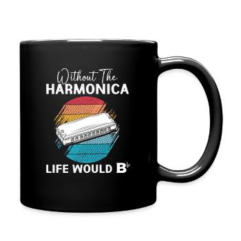Mundharmonika - Tasse einfarbig - Schwarz - Rechts