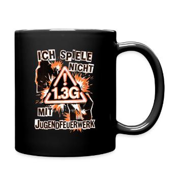 Pyro Feuerwerk Pyrotechniker - Tasse einfarbig - Schwarz - Rechts