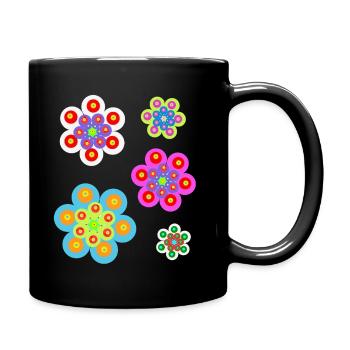 Fille Baby Enfant Rétro Floral Summer - Mug uni - noir - Droite